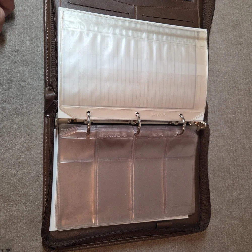 Day-Timer Brown Leather 3 Ring Planner Organizer 10